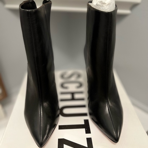 Schutz Black Ankle Bootie (3 inch heels)